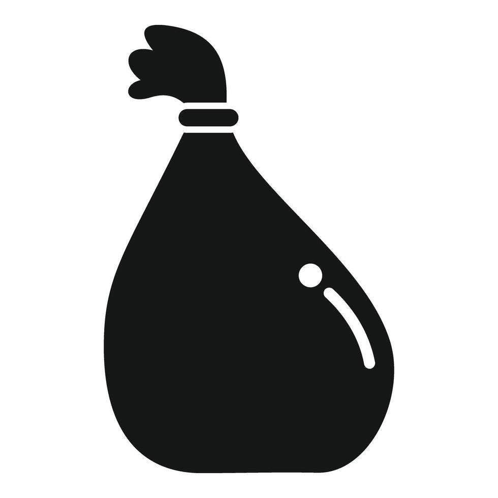 Reuse trash bag icon simple . Urban clean sack vector