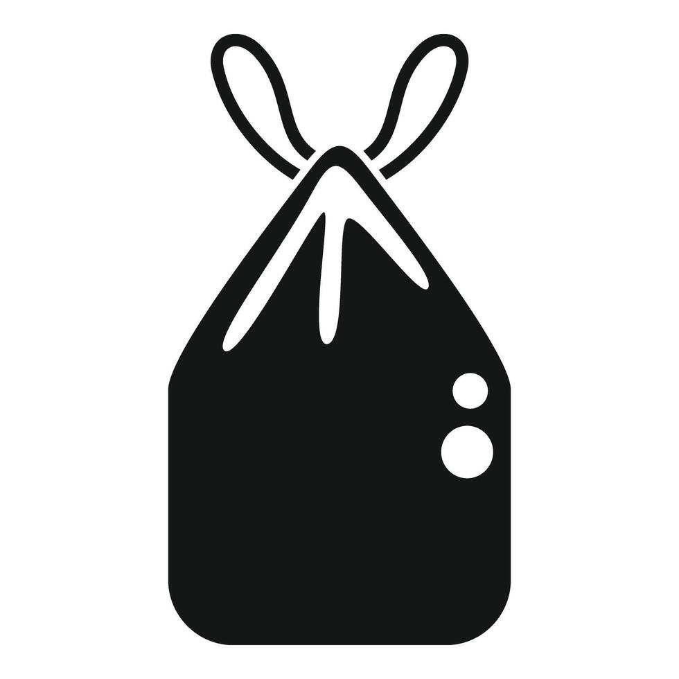 Cleaning bag of trash icon simple . Clean urban vector