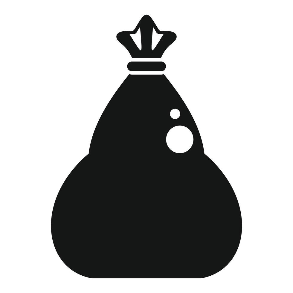 Carry trash bag icon simple . Recycle clean vector