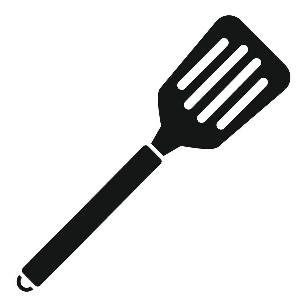 Metal spatula icon simple . Baking instrument vector