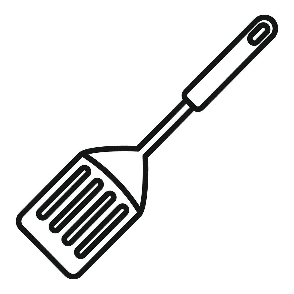 Culinary spatula tool icon outline . Cooking accessory vector