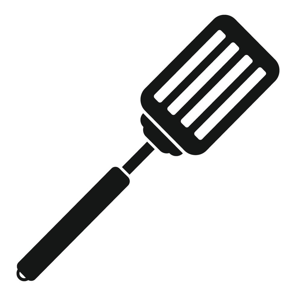 Cooking spatula tool icon simple . Roast hole vector