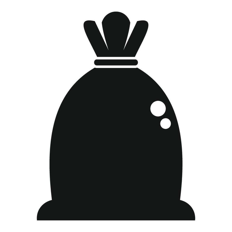 Bag for trash object icon simple . Ecological sack vector