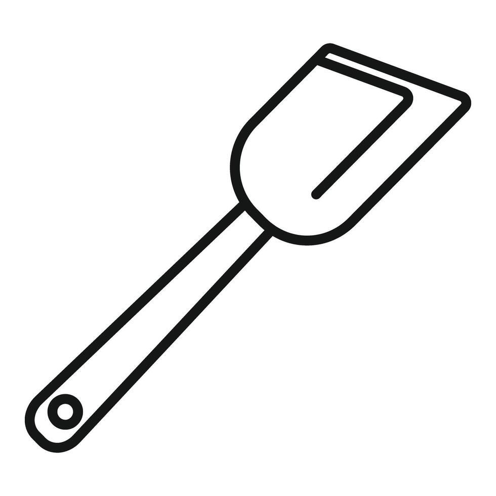 Silicone spatula icon outline . Cooking tool vector