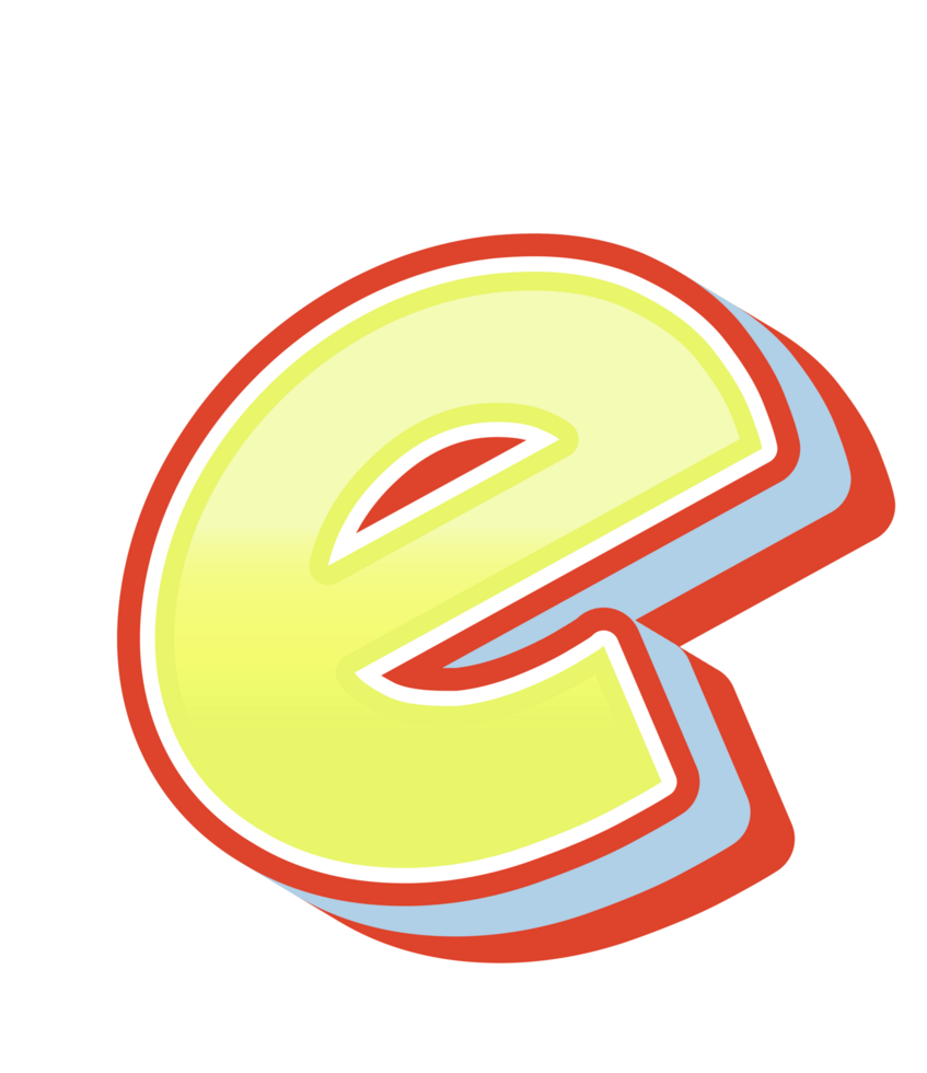 3D Cartoon Alphabet Letter and Number png