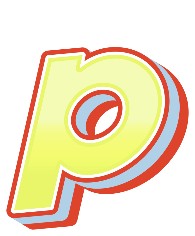 3D Cartoon Alphabet Letter and Number png