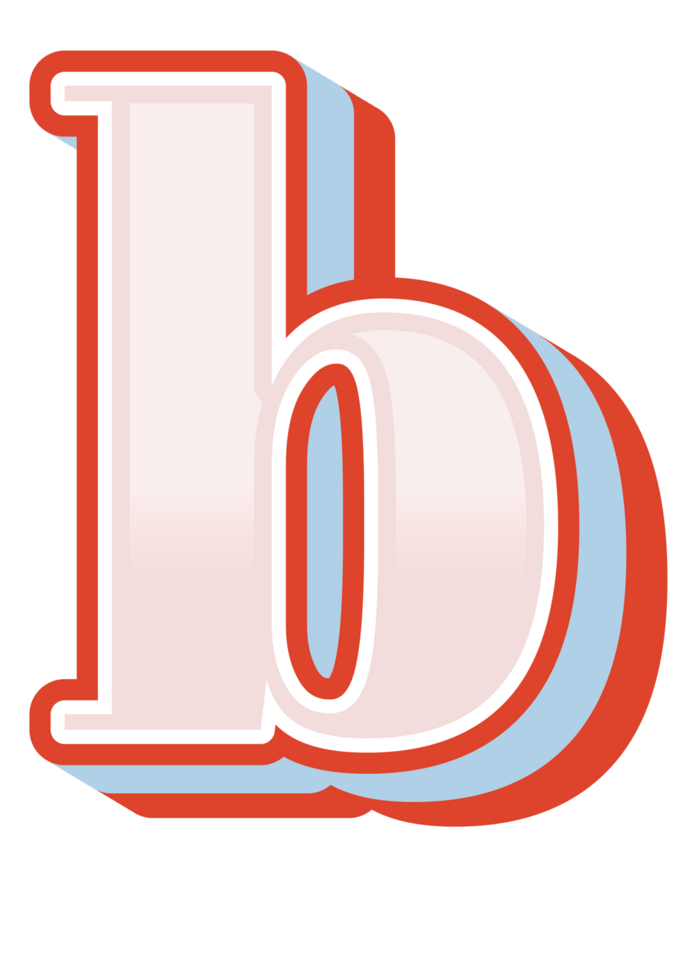 3D Cartoon Alphabet Letter and Number png