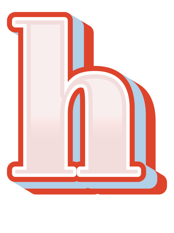 3D Cartoon Alphabet Letter and Number png