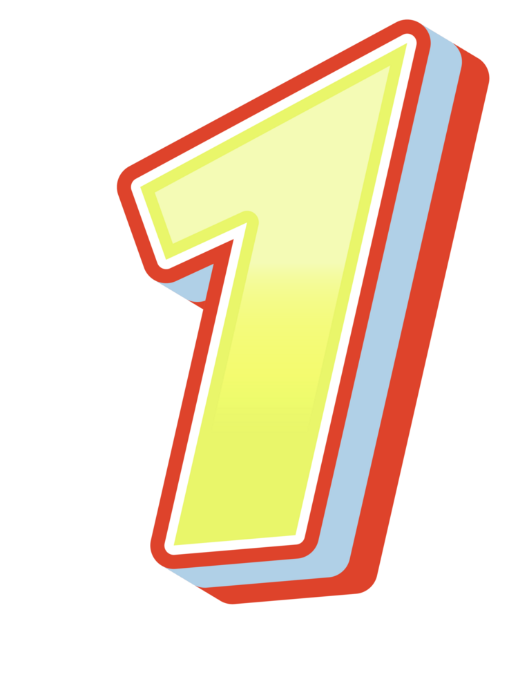 3D Cartoon Alphabet Letter and Number png