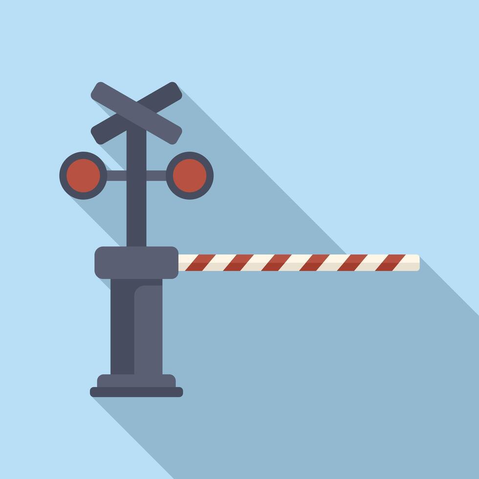 Control rail barrier icon flat . Direction control vector