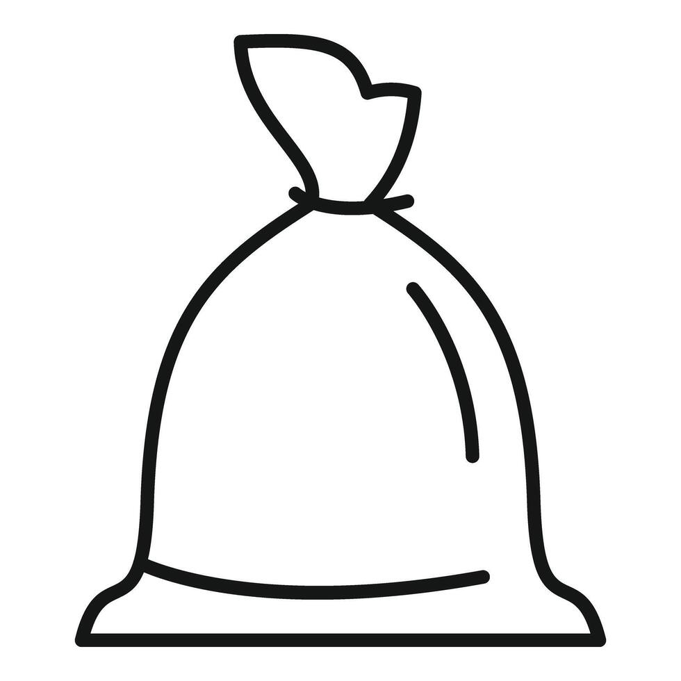 Urban bag trash icon outline . Recycle can vector