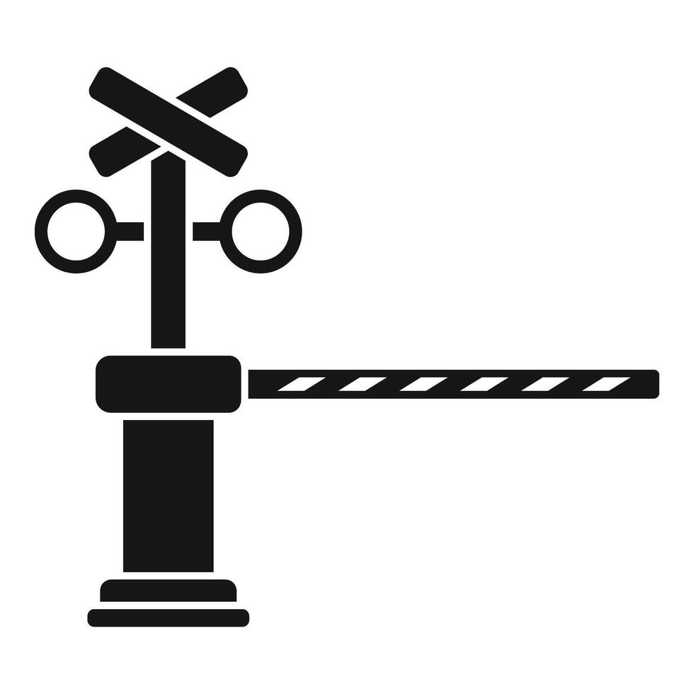 Control rail barrier icon simple . Direction control vector
