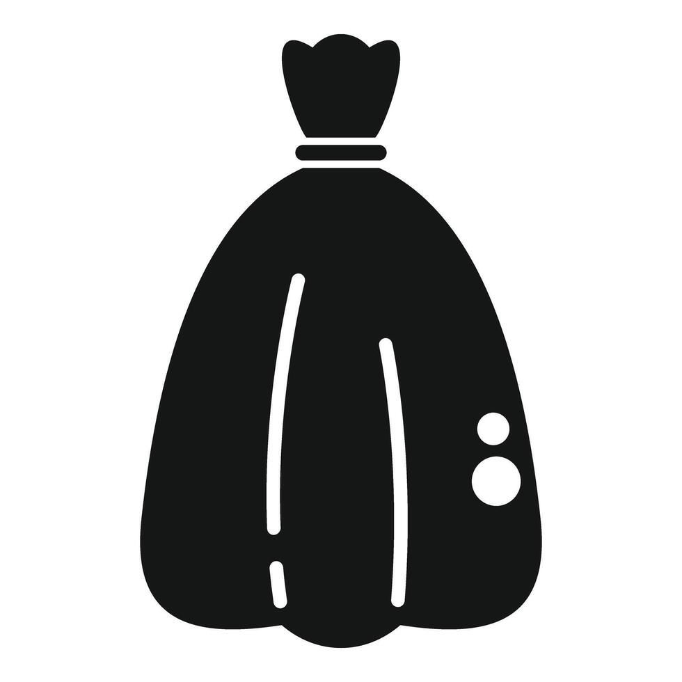 New garbage sack icon simple . Organic carry product vector