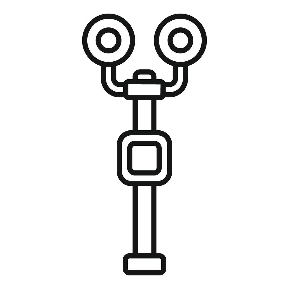 Direction traffic lights icon outline . Open side pass vector
