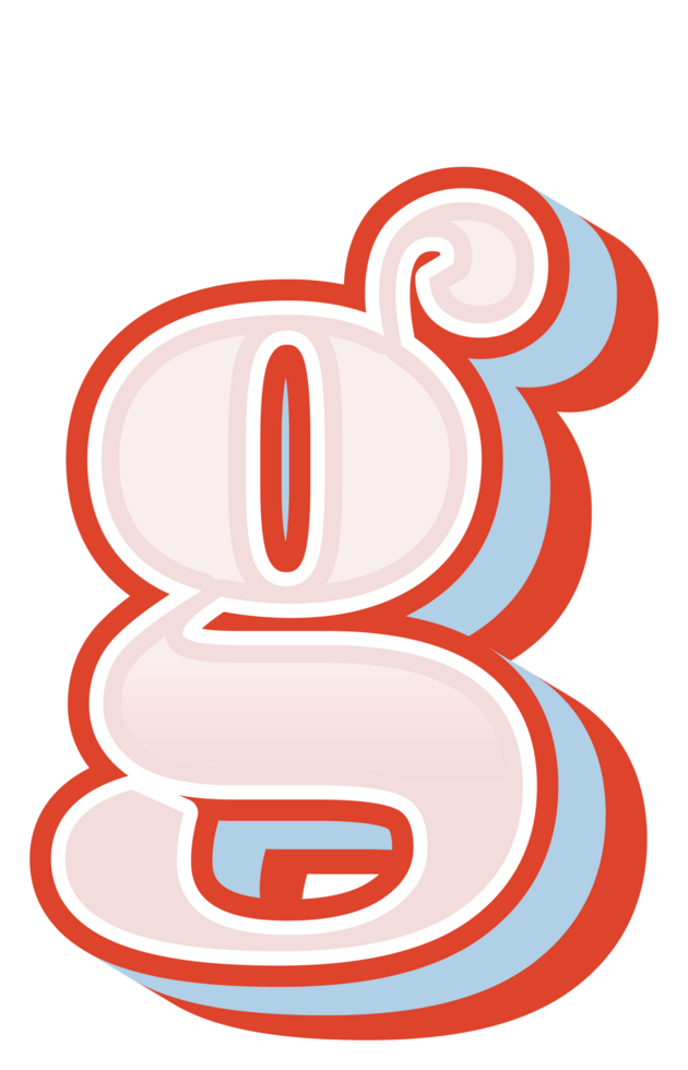 3D Cartoon Alphabet Letter and Number png