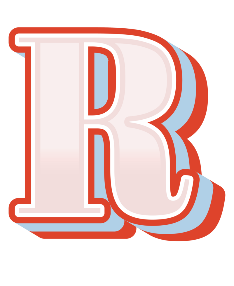 3D Cartoon Alphabet Letter and Number png