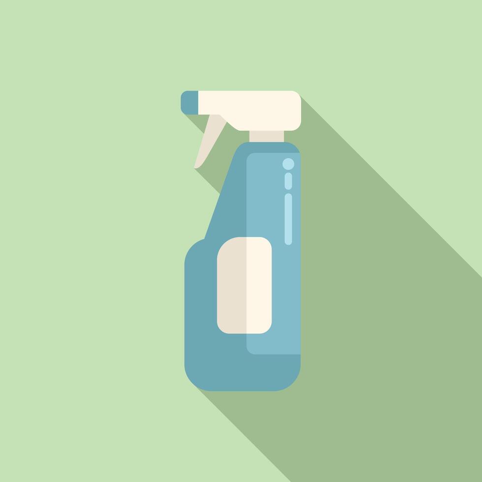 Spray bottle cleaner icon flat . Plastic material vector