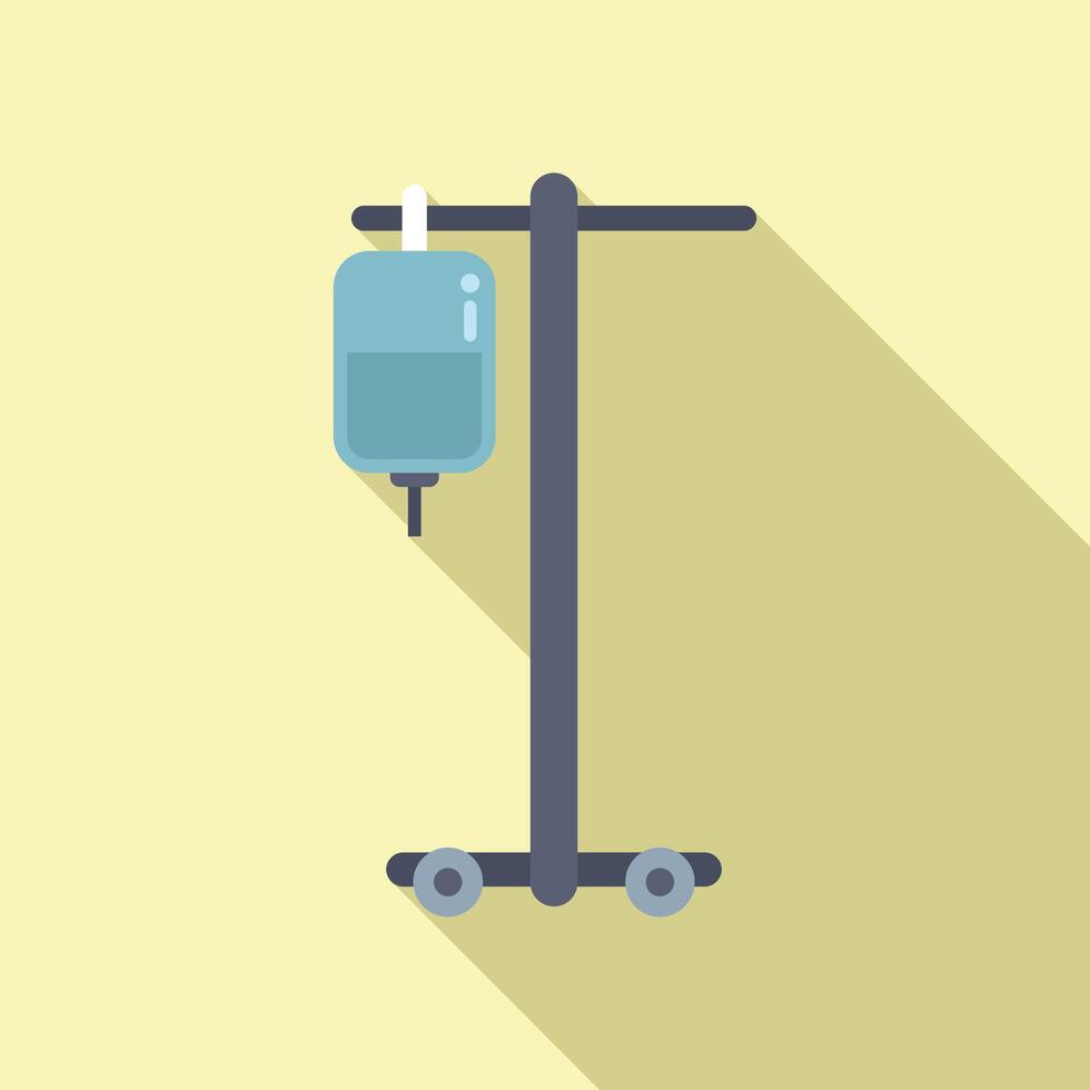 Drip package icon flat . Medical care vector