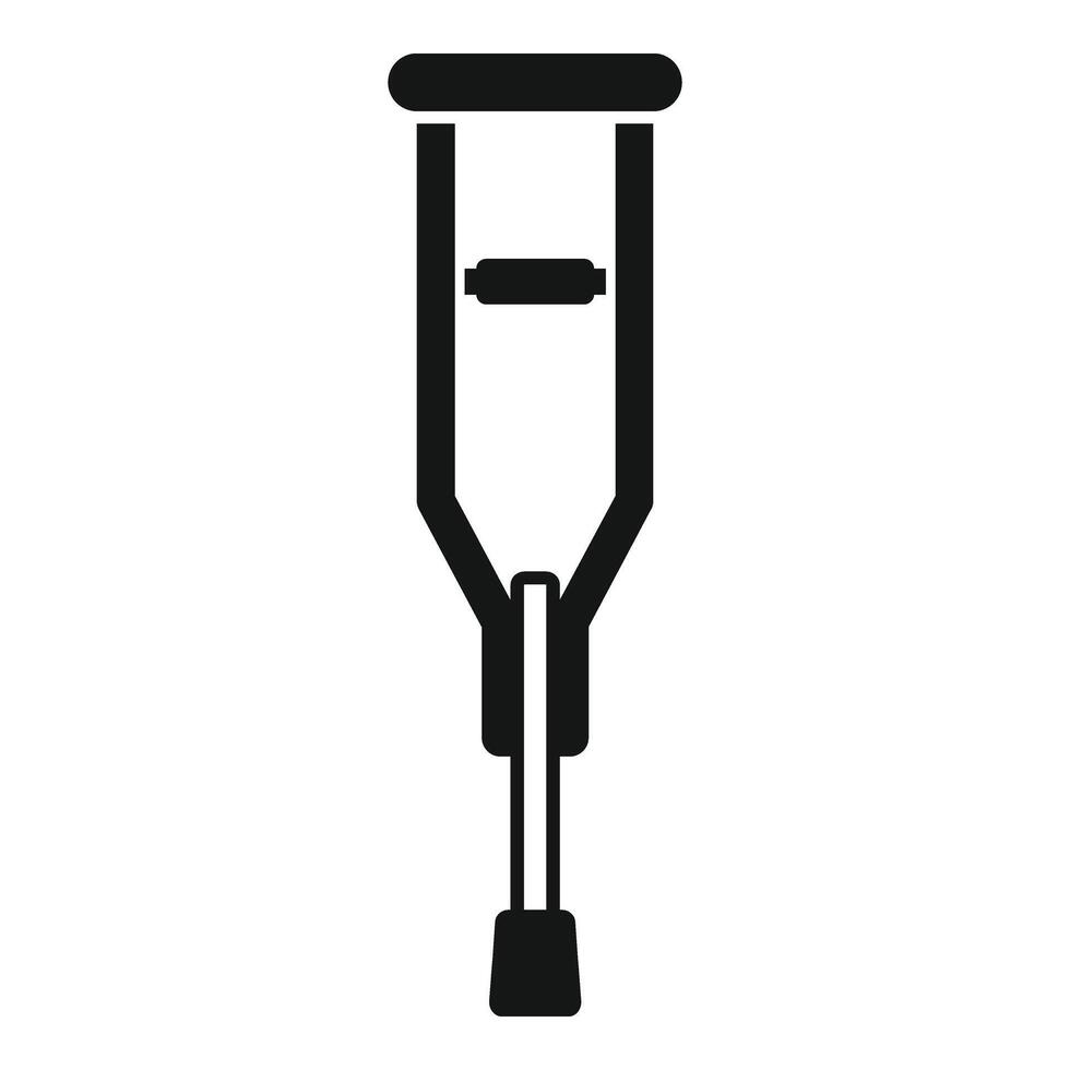 Medical crutches icon simple . Healthcare help vector