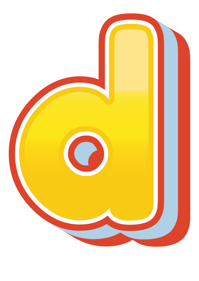 3D Cartoon Alphabet Letter and Number png
