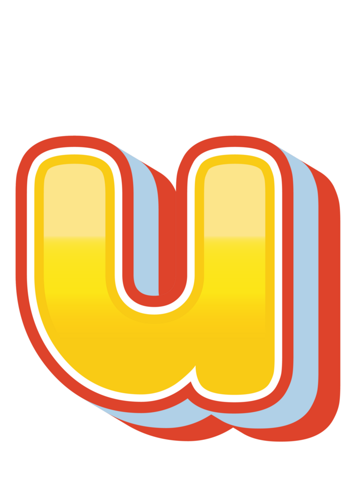 3D Cartoon Alphabet Letter and Number png