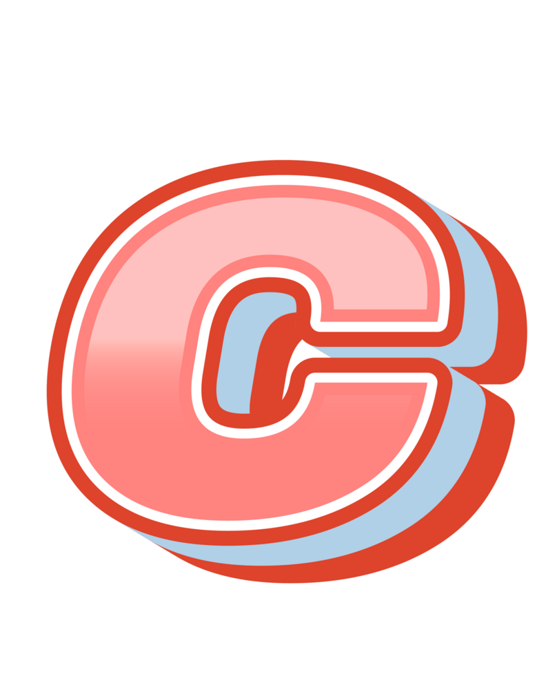3D Cartoon Alphabet Letter and Number png