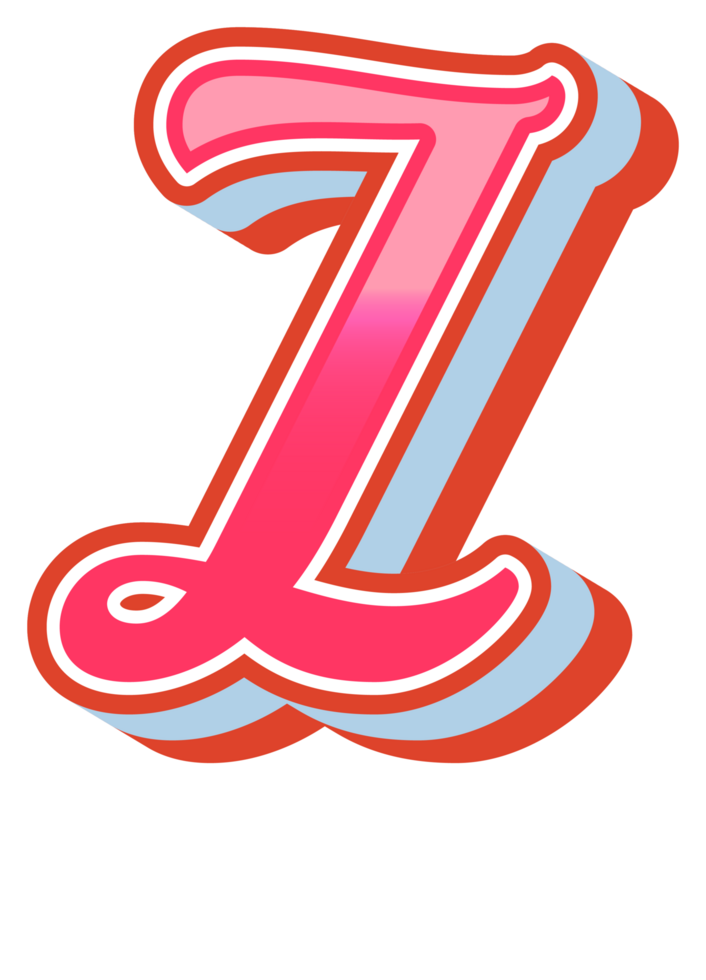 3D Cartoon Alphabet Letter and Number png