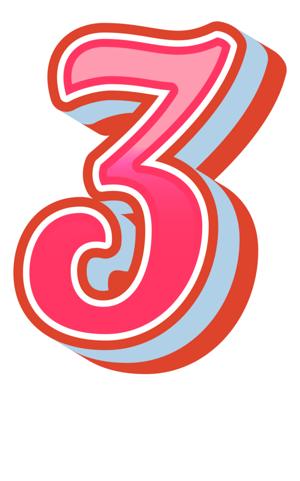 3D Cartoon Alphabet Letter and Number png