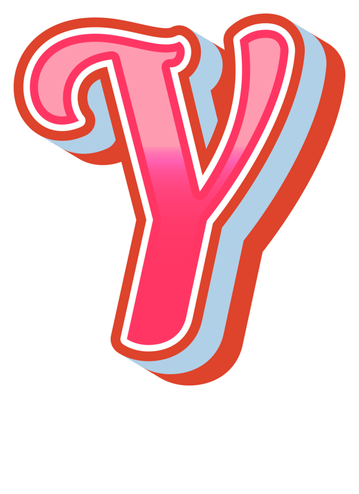 3D Cartoon Alphabet Letter and Number png