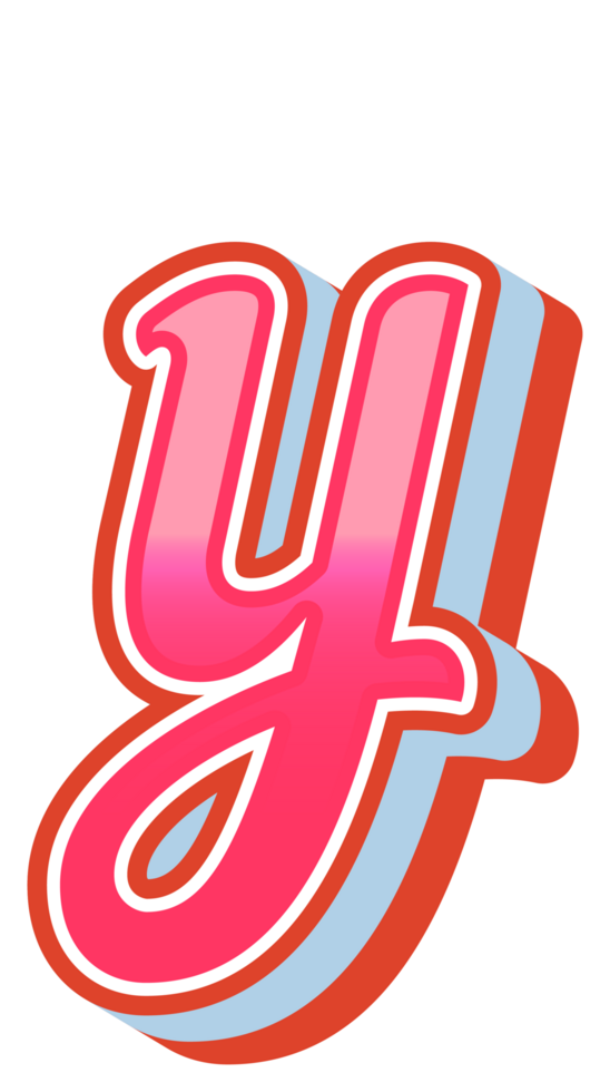 3D Cartoon Alphabet Letter and Number png