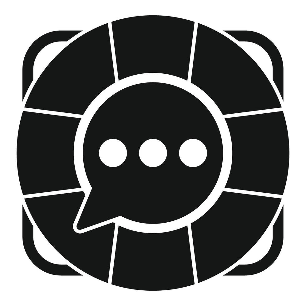 Help chat support icon simple . Professional tech vector