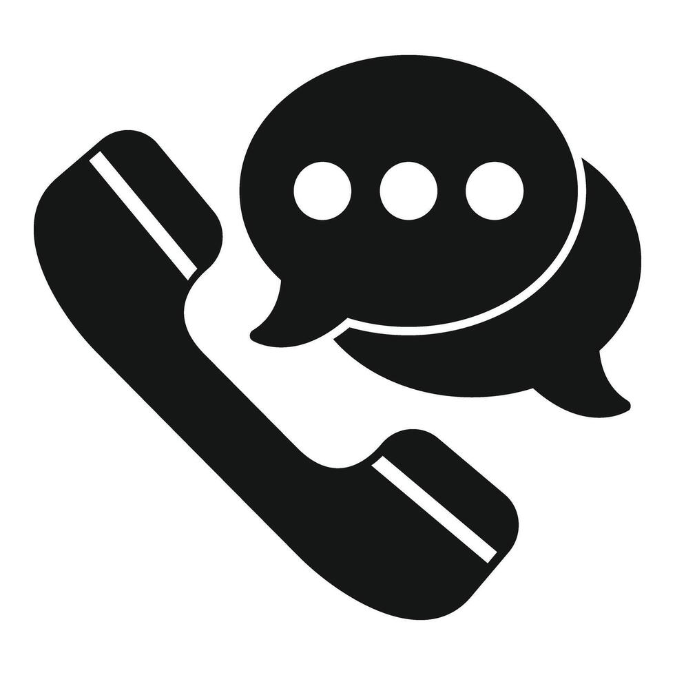 Call message support icon simple . Manual contact vector