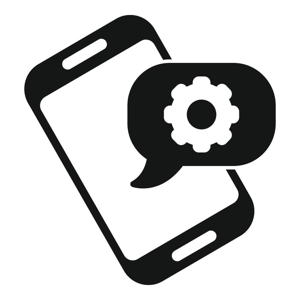 Online assistance digital dialog icon simple . Sound speech vector