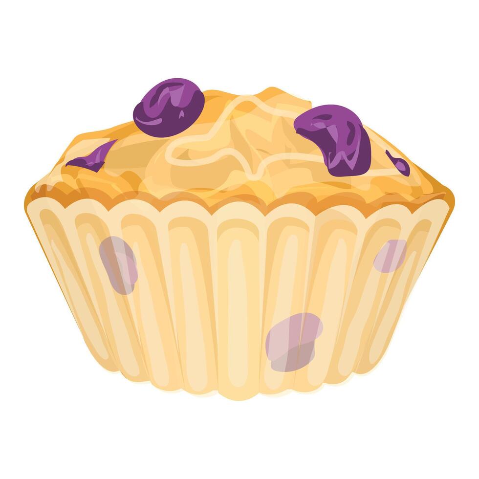 Bakery cupcake icon cartoon . Sweet food vector