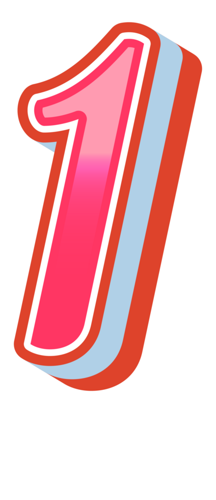 3D Cartoon Alphabet Letter and Number png