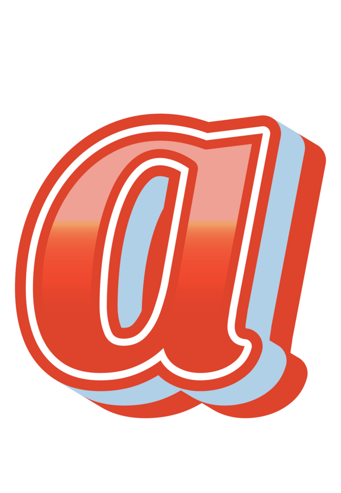3D Cartoon Alphabet Letter and Number png