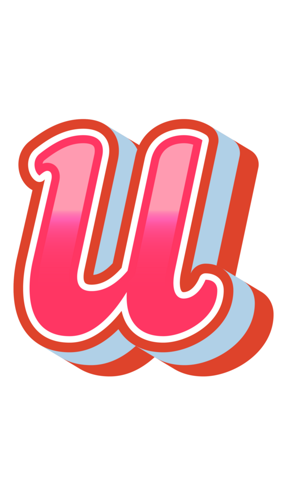 3D Cartoon Alphabet Letter and Number png
