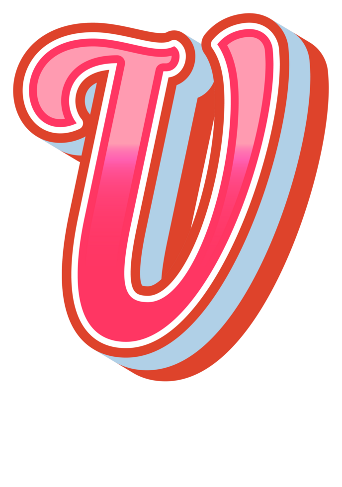 3D Cartoon Alphabet Letter and Number png