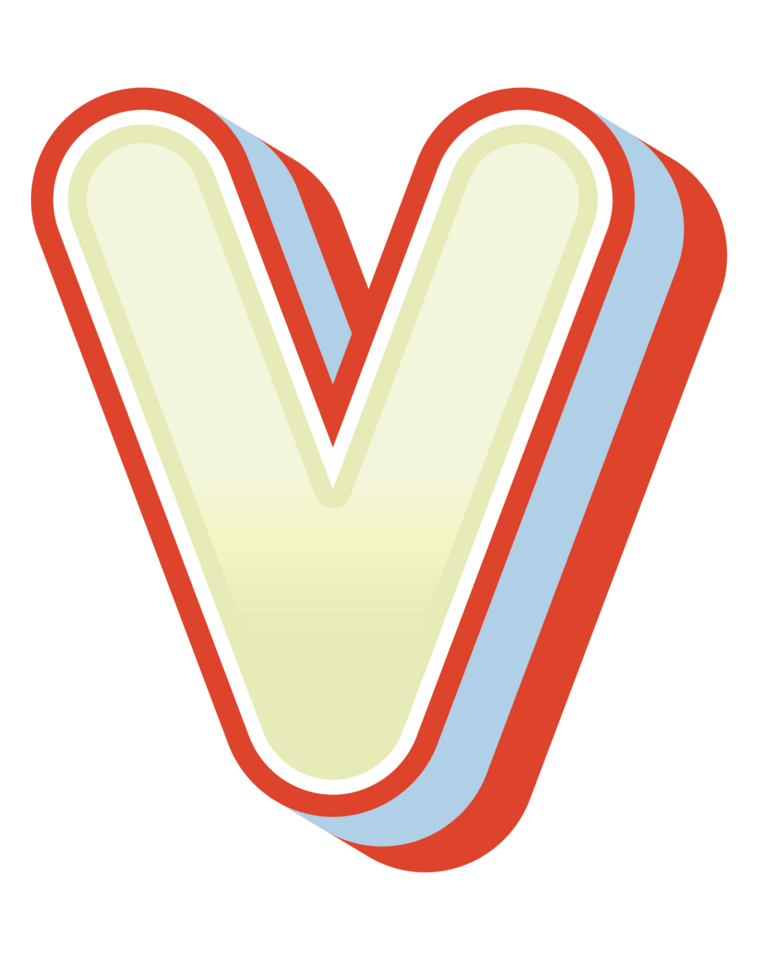 3D Cartoon Alphabet Letter and Number png