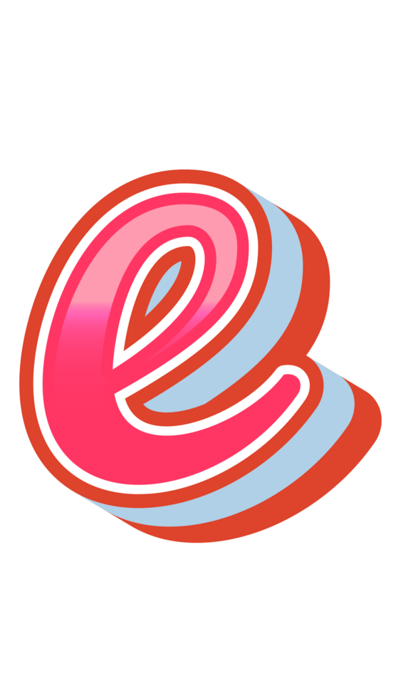 3D Cartoon Alphabet Letter and Number png