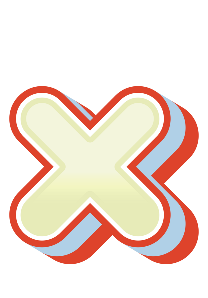 3D Cartoon Alphabet Letter and Number png