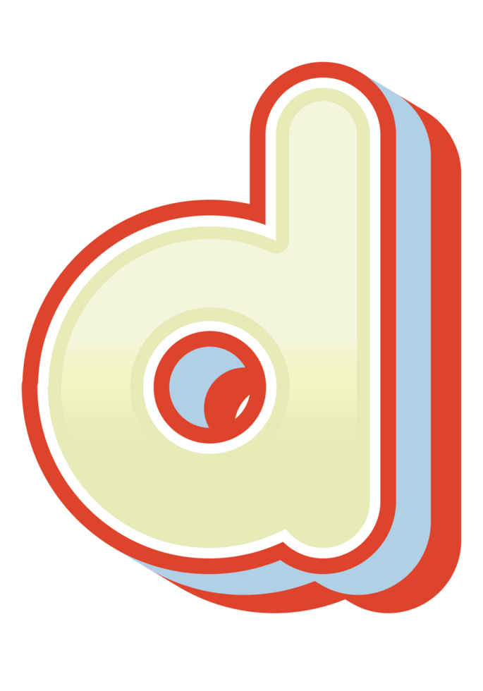 3D Cartoon Alphabet Letter and Number png
