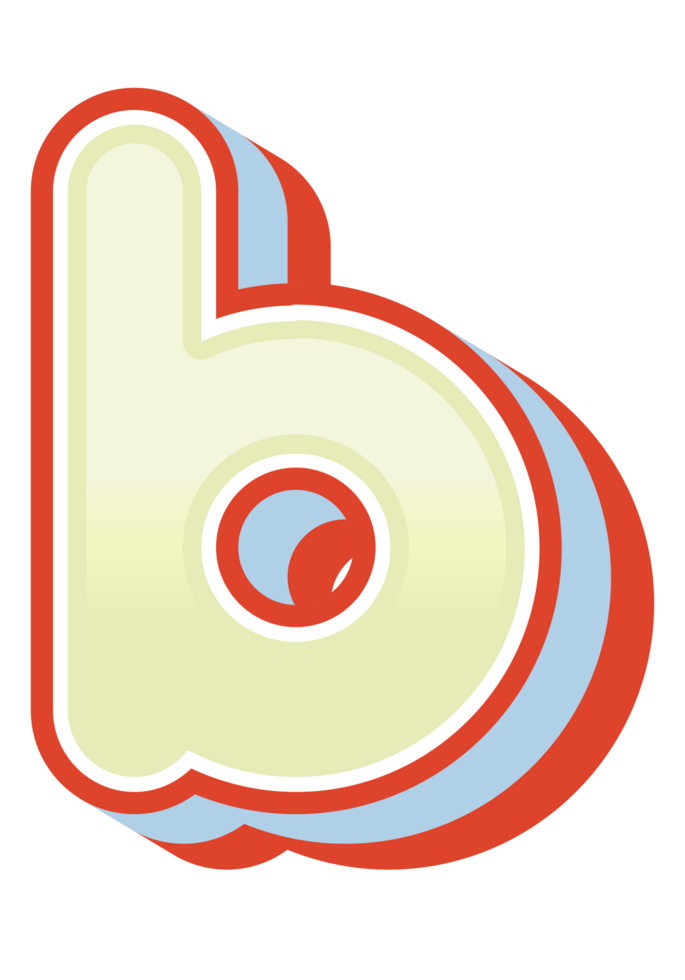 3D Cartoon Alphabet Letter and Number png