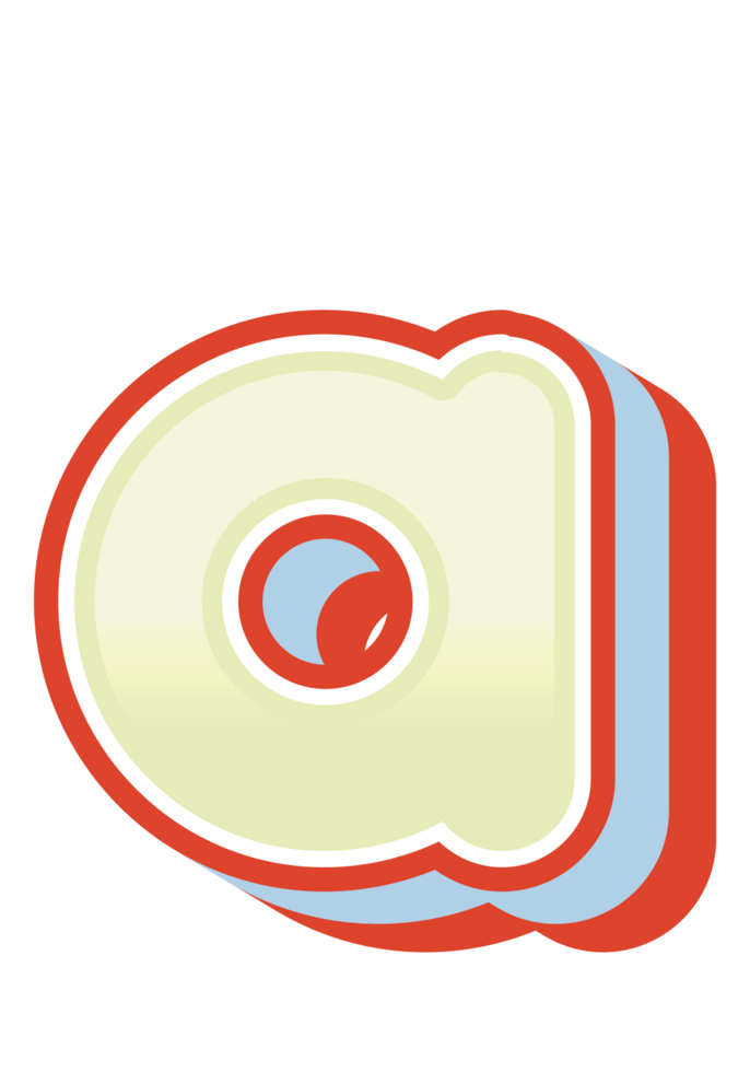 3D Cartoon Alphabet Letter and Number png
