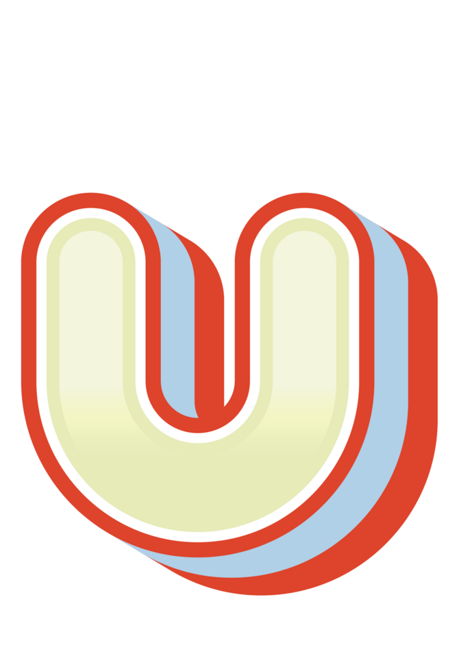 3D Cartoon Alphabet Letter and Number png