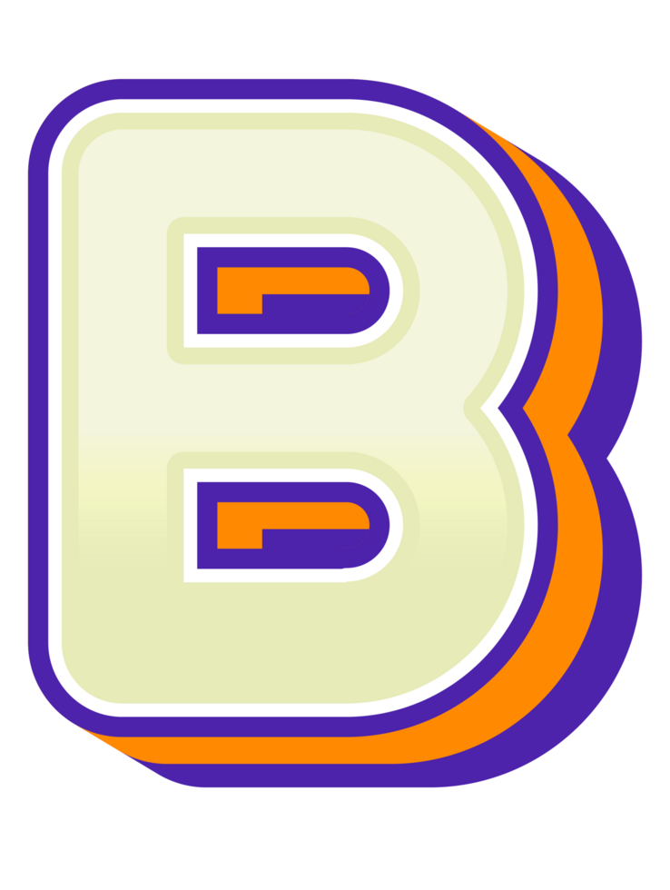 3D Cartoon Alphabet Letter and Number png