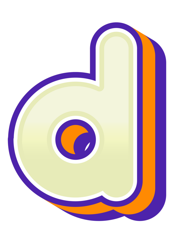 3D Cartoon Alphabet Letter and Number png