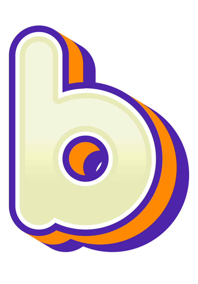 3D Cartoon Alphabet Letter and Number png
