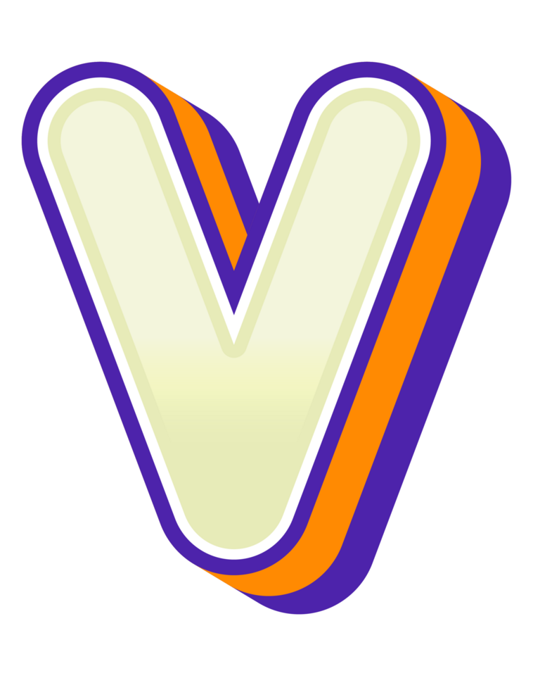3D Cartoon Alphabet Letter and Number png
