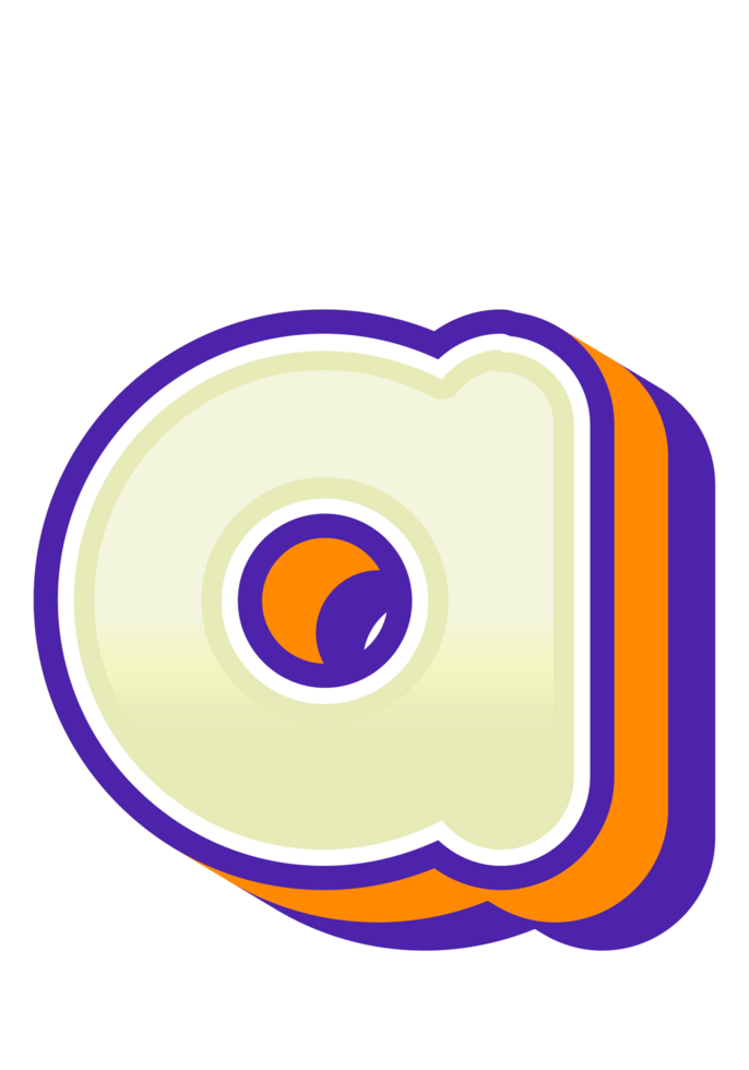 3D Cartoon Alphabet Letter and Number png